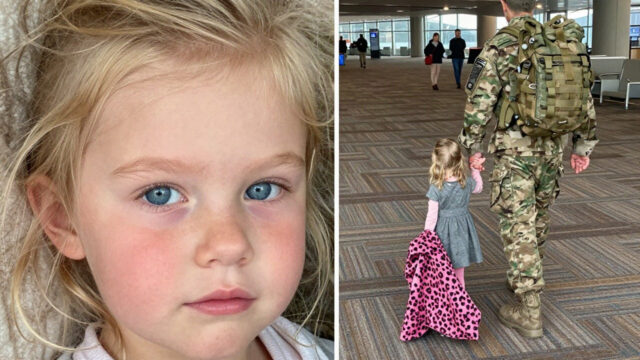 Army Man Returns Home and Finds Daughter Sleeping On the Floor