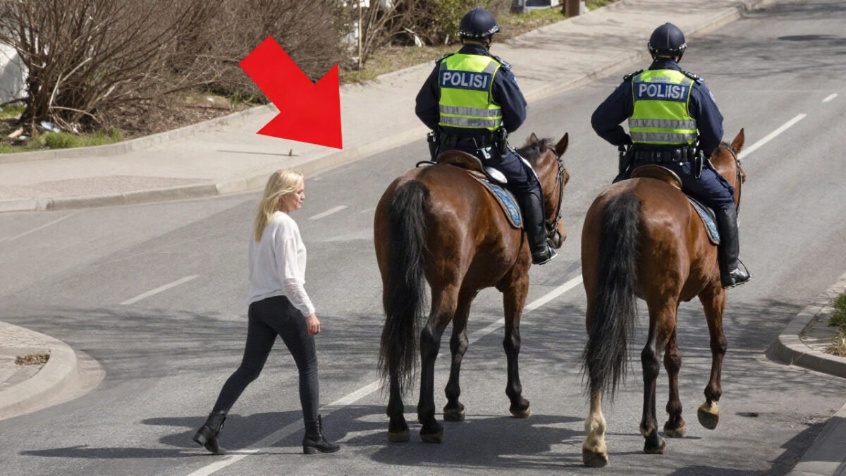 College Girl Runs Up, Smacks Police Horse, Receives Painful Justice