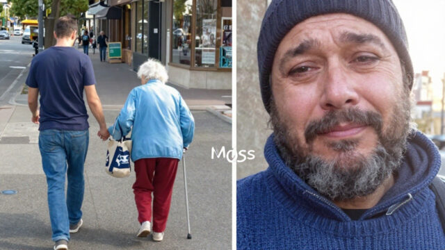Homeless Man Helps Old Lady Carry Groceries Home, Next Day Learns Store Owner Is Looking For Him