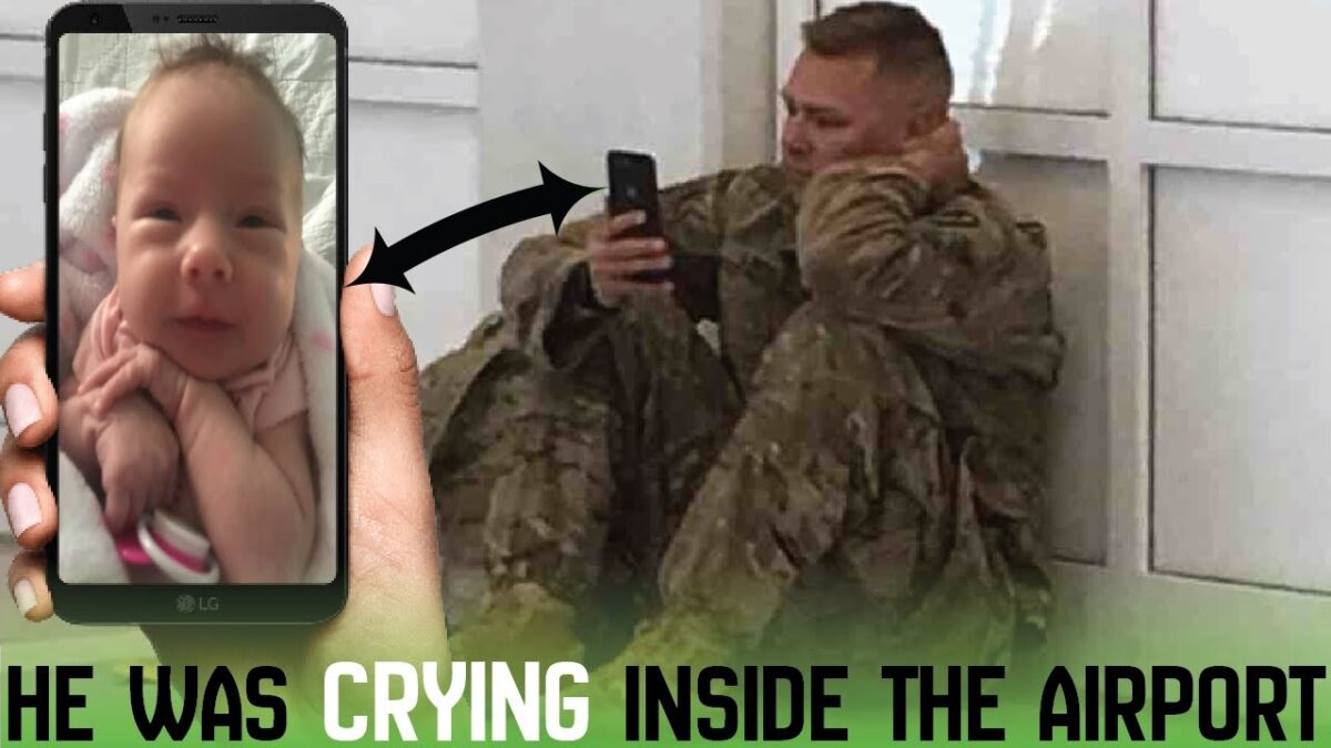 Staff notices army man crying inside the airport and decides to take matter into their own hands.