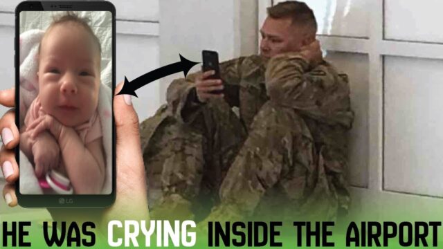 Staff notices army man crying inside the airport and decides to take matter into their own hands.